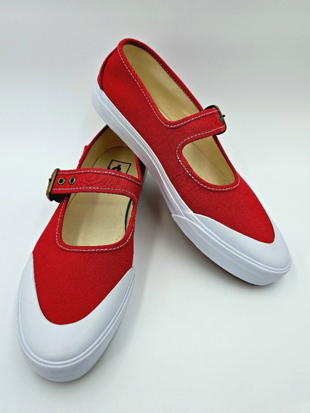 Vans Mary Jane Low Top Ballet Strap Sneakers Tomato Pink Women's Size 9 New